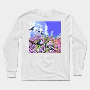 Blue Birds and a Summer Day Long Sleeve T-Shirt